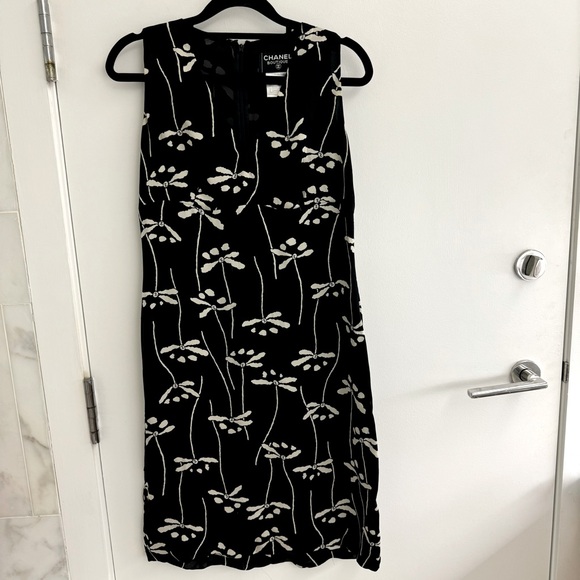 Chanel Spring 1998 Black and White Silk Dress, FR40/US8 - Picture 5 of 16